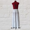 Baltas ilgas muslino sijonas