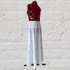 Baltas ilgas muslino sijonas