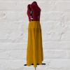 Šafrano spalvos ilgas muslino sijonas